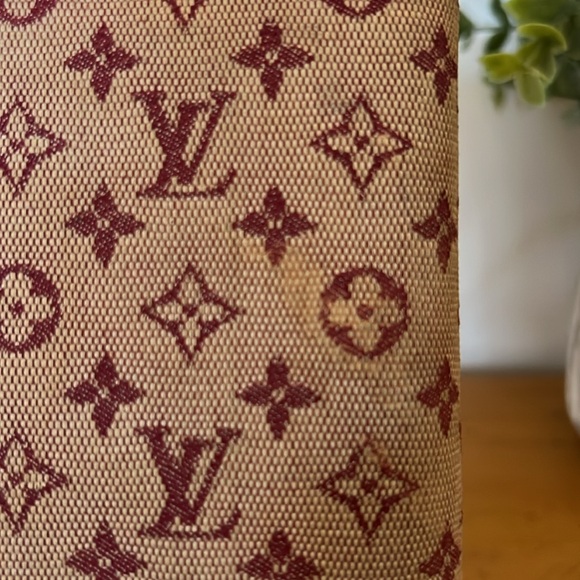 LV Small Mini Lin Red/Cherry Denim Day Planner - Picture 3 of 13